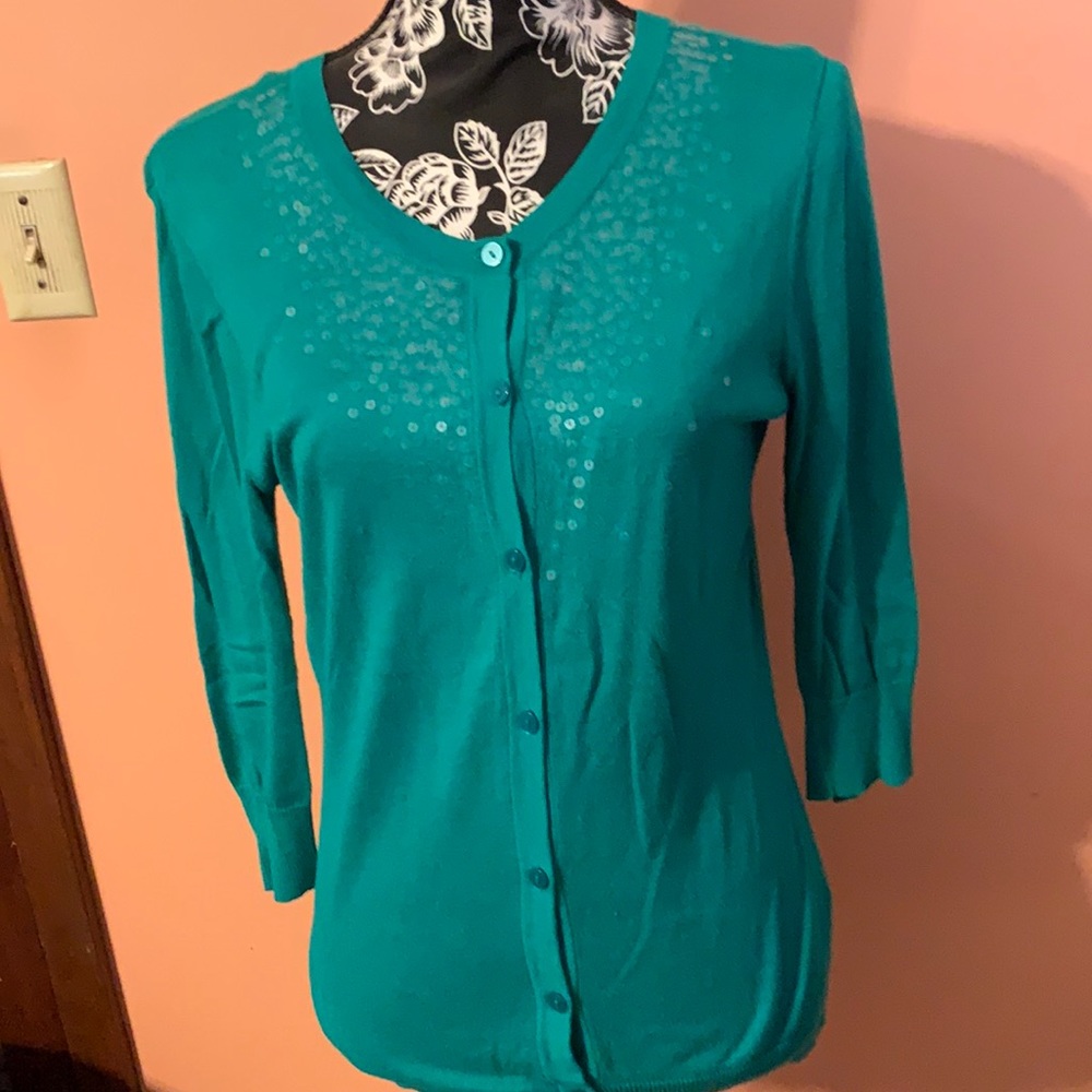 Beautiful Merona Sweater With Sequins!!  Sz M